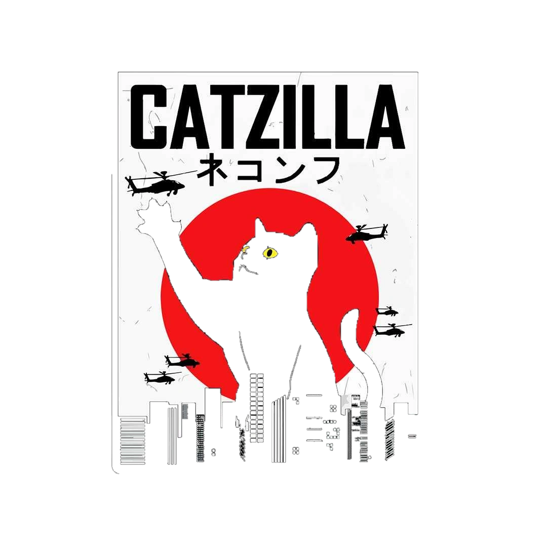 Catzilla Sticker